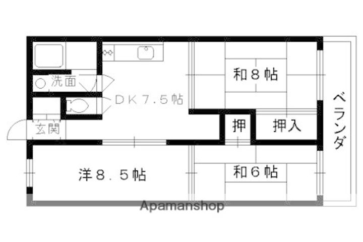 エバーグリーン嵐山101の間取り