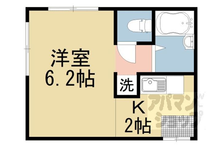 京都府京都市上京区西町の賃貸マンション105の間取り