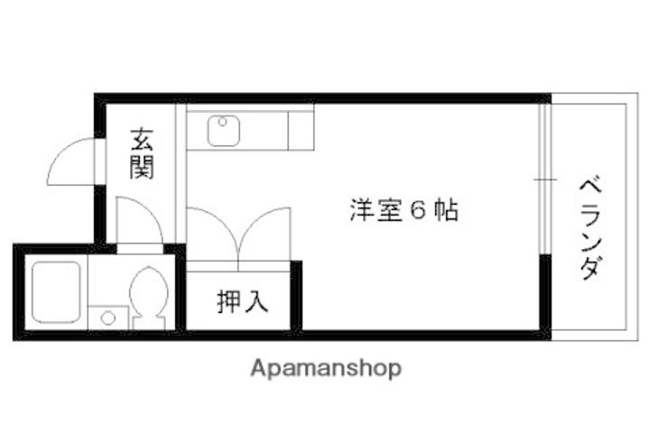 プレイル北大路ビル604の間取り
