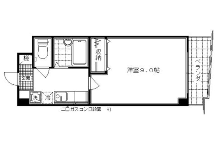 スールシャンブル401の間取り