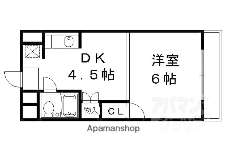 京都府京都市北区紫野西藤ノ森町の賃貸マンションの間取り
