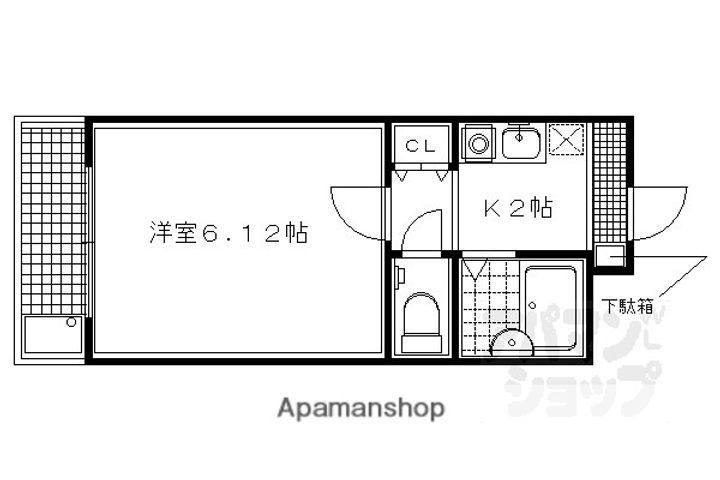 ファミリエ北白川105の間取り