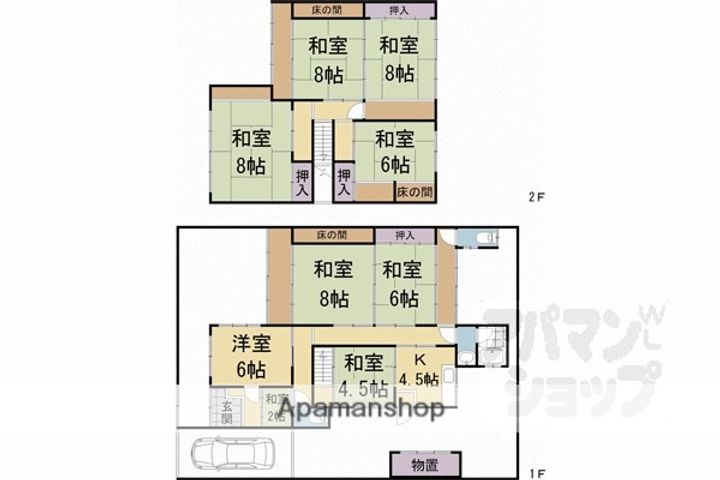 京都府京都市左京区松ケ崎西桜木町(一戸建)の賃貸物件戸建ての間取り