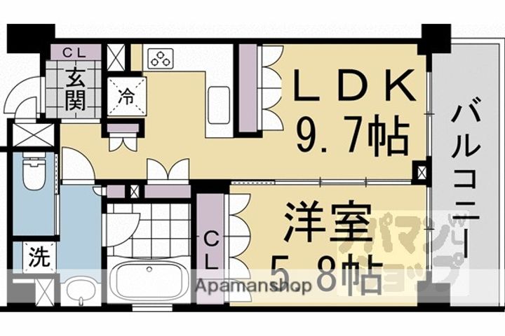 リーガル京都御所西III403の間取り