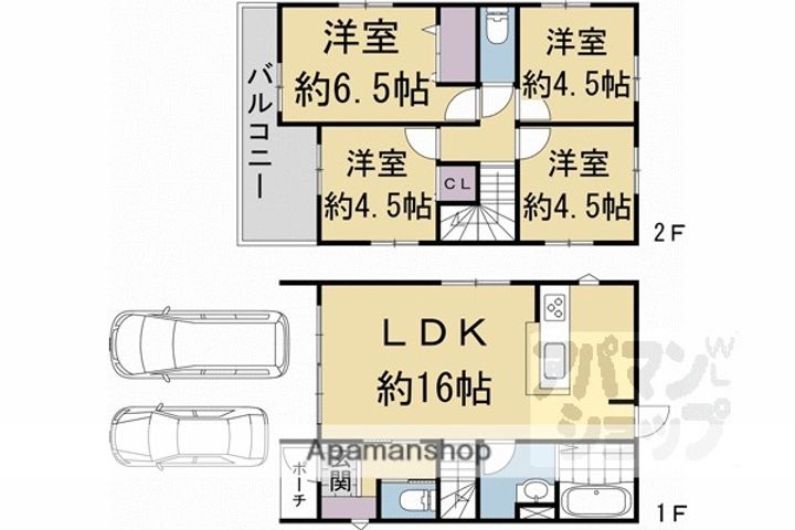 京都府京都市北区上賀茂北ノ原町(一戸建)の賃貸物件戸建ての間取り