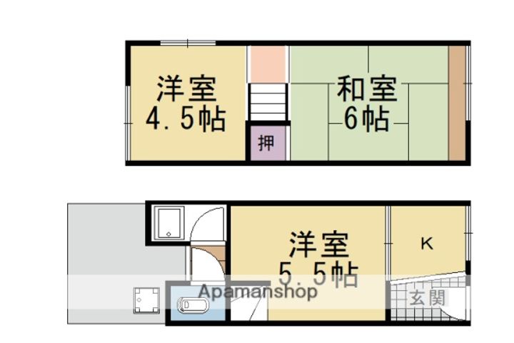 京都府向日市森本町下森本(一戸建)の賃貸物件戸建ての間取り