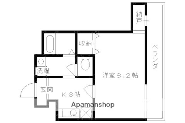 アンプルールフェール椋213の間取り
