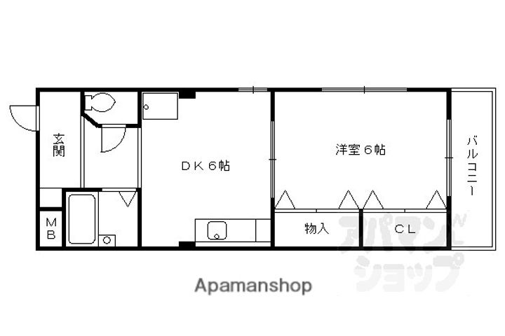深草アビタシオンB1の間取り