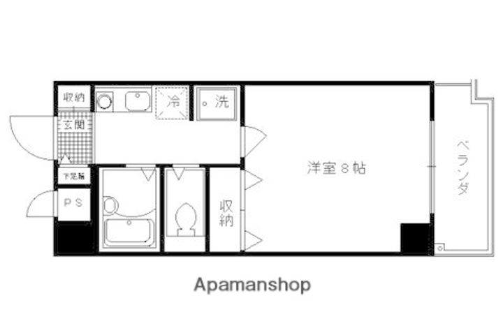 ウエストグランアベニュー六角405の間取り