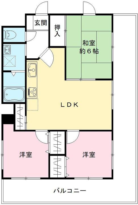 GARNET RESIDENCE上桂307号室の間取り