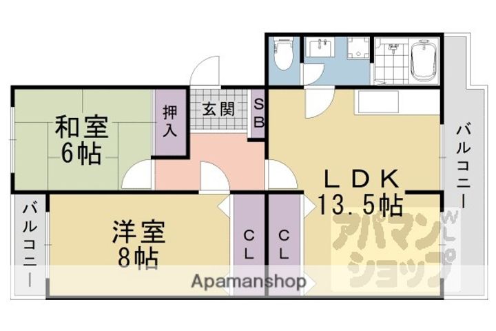 ポンパプラザII301の間取り