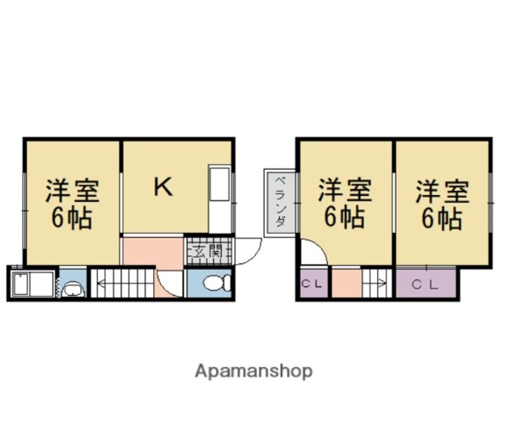 京都府亀岡市篠町見晴6丁目(一戸建)の賃貸物件戸建ての間取り