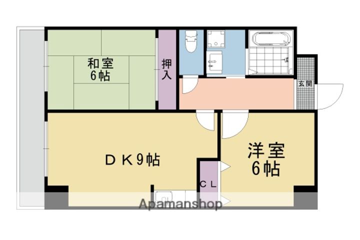 京都府京都市下京区西七条西石ケ坪町の賃貸マンションの間取り