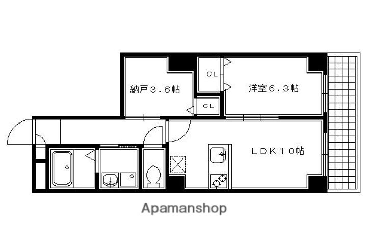 QUINT五条烏丸701の間取り