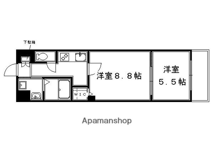 三条双月堂402の間取り