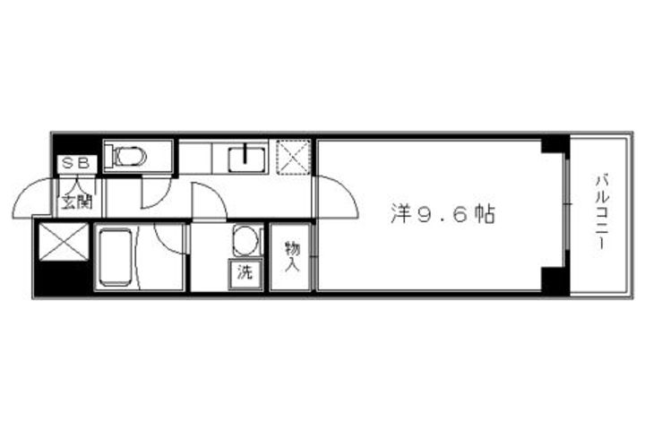 京都府京都市上京区菊屋町の賃貸マンションの間取り