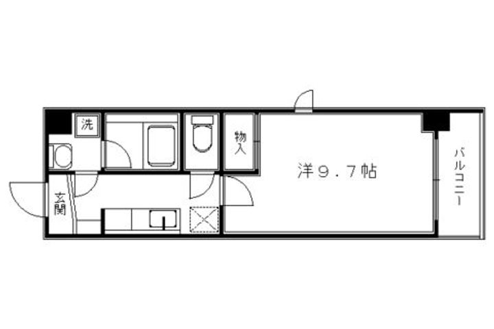 京都府京都市上京区菊屋町の賃貸マンションの間取り
