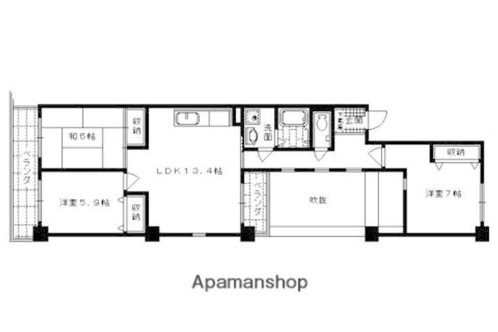 せんぼん有彩館201の間取り