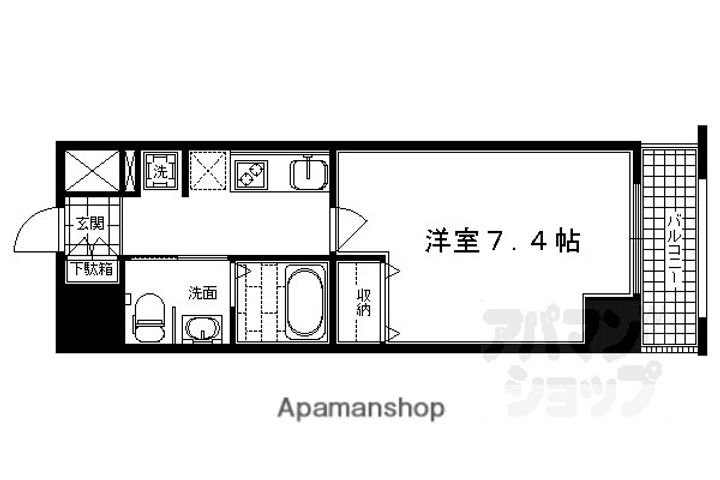 アーバンフラッツ四条西洞院1201の間取り
