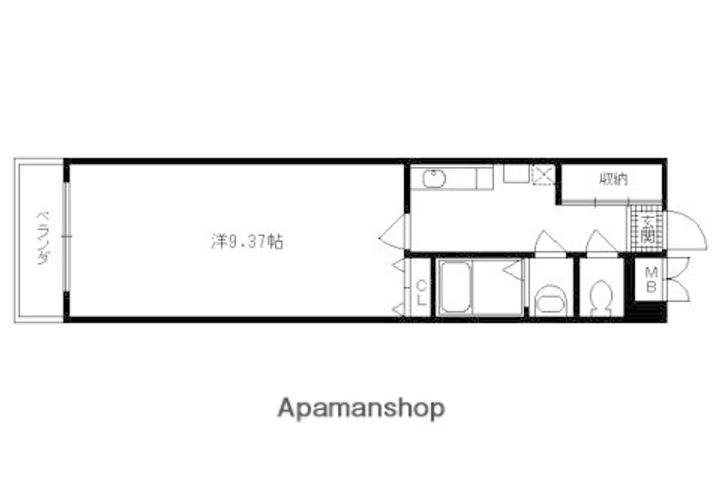 京都府京都市下京区玉本町の賃貸マンションの間取り