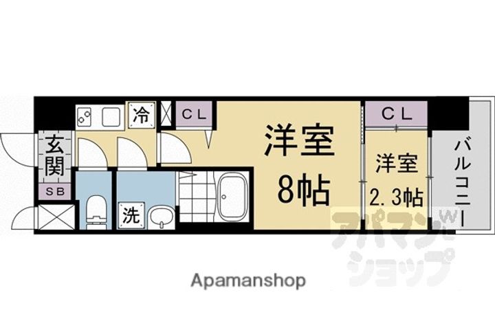 ソルテラス京都西院 STATION SIDE504の間取り