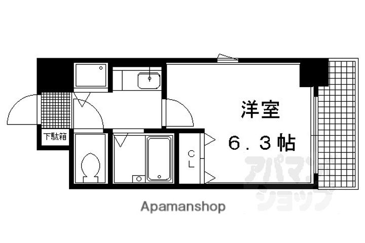 プレサンス京都烏丸御池II902wの間取り