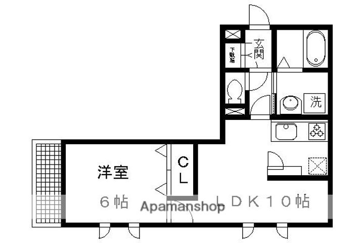 フレール北山E-201の間取り