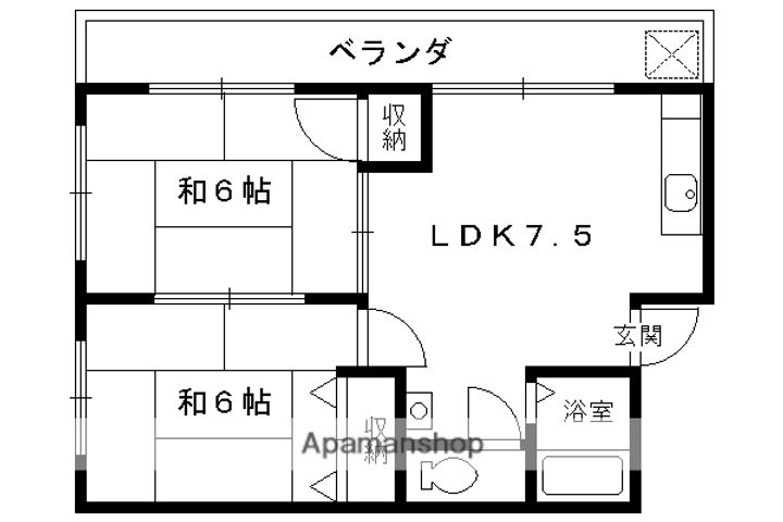 山田マンション新館202の間取り
