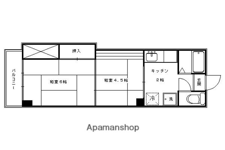中嶋マンションA8の間取り