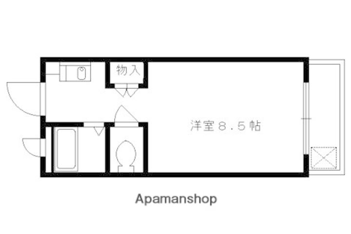 華陽ハイツ3Cの間取り