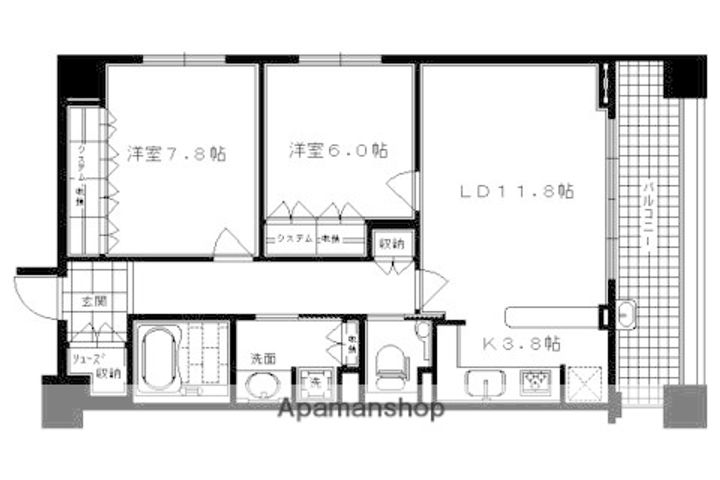 リーガル京都四条河原町通りIIの間取り