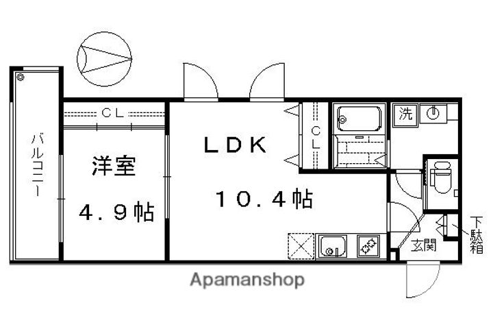 ビクトワール京都河原町205の間取り