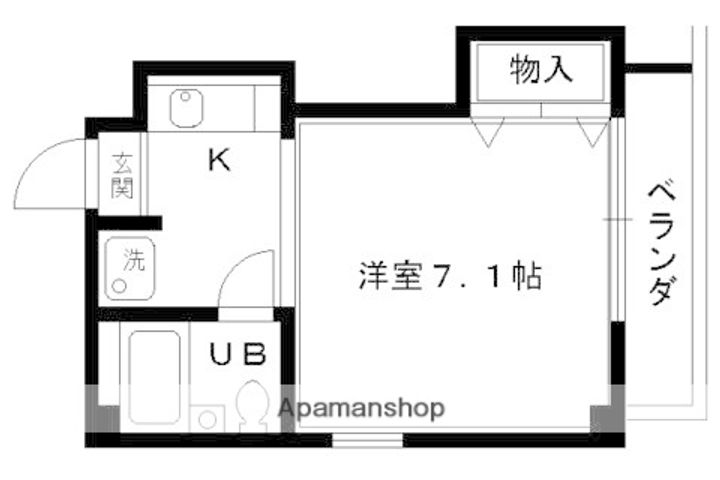 京都府京都市北区紫野上柏野町の賃貸マンションの間取り