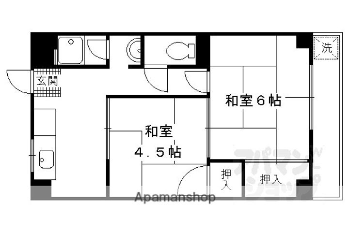 ハイツ桃山506の間取り