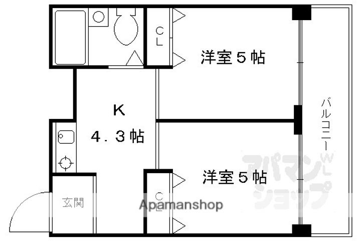 グランディール伏見104の間取り
