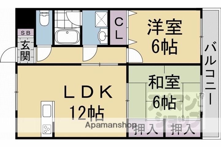 マンションFDK403の間取り