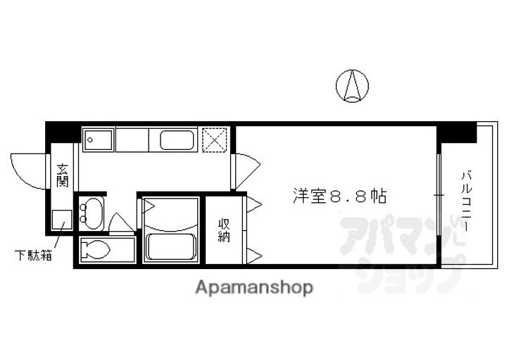 ハウスセゾン四条通506の間取り