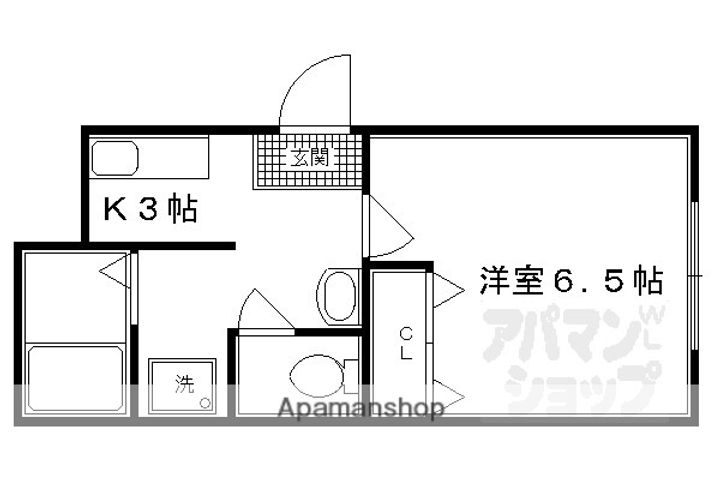 三条ユーハイツ4Bの間取り