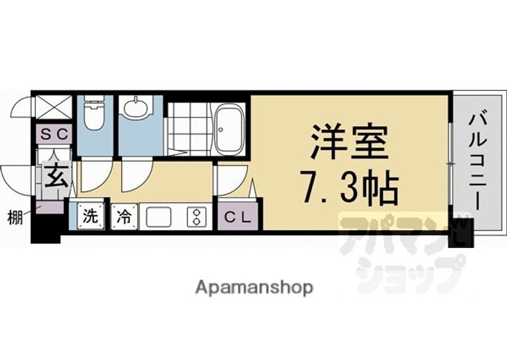 アスヴェル京都壬生EASTの間取り