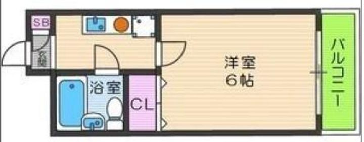 GARNET RESIDENCE下鴨406号室の間取り