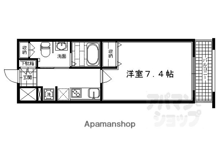 アーバンフラッツ四条西洞院502の間取り