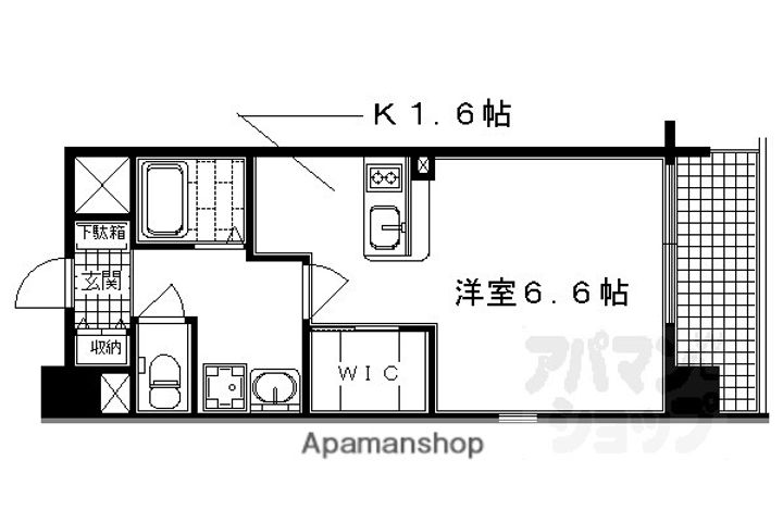 アスヴェル京都烏丸五条303の間取り