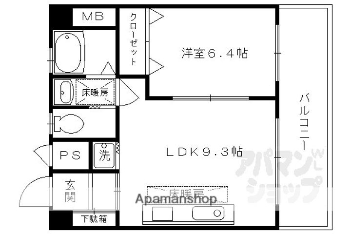 ドミール東山307の間取り