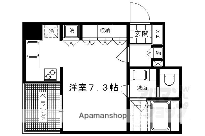リーガル京都四条烏丸203の間取り