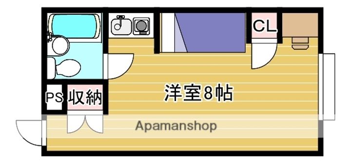 京都府城陽市平川指月の賃貸マンション2の間取り