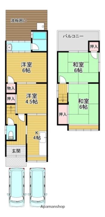 京都府城陽市寺田市ノ久保(一戸建)の賃貸物件戸建ての間取り