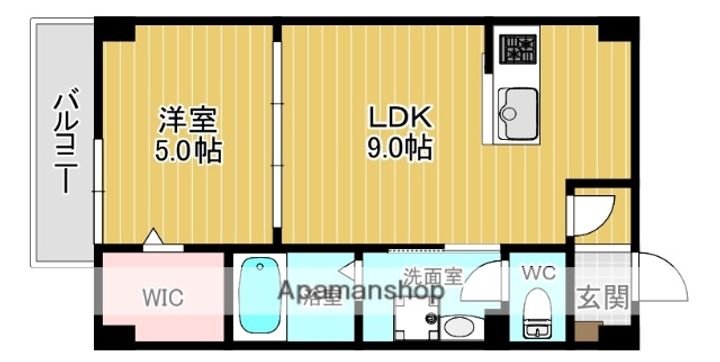 京都府城陽市平川古宮の賃貸マンション301の間取り