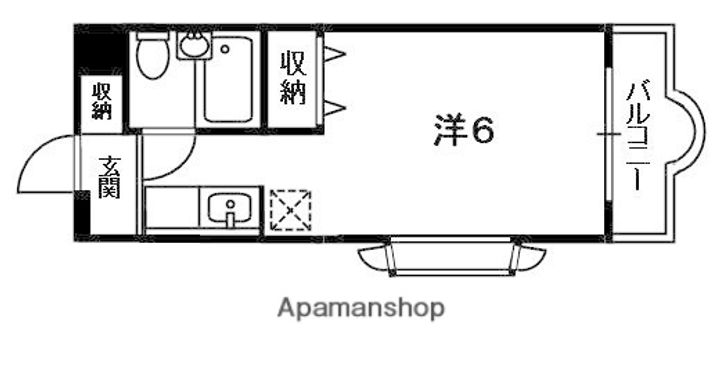 京都府京田辺市興戸若宮の賃貸マンション505の間取り