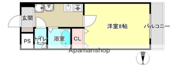 京都府城陽市寺田袋尻の賃貸マンションの間取り