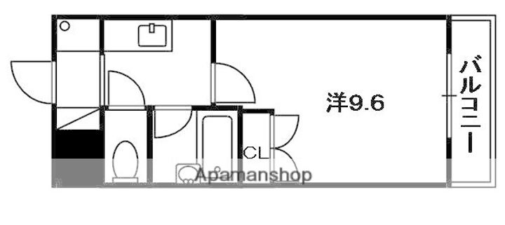 京都府京田辺市三山木垣ノ内の賃貸マンションの間取り